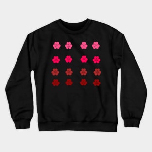 16 Pink Red & Maroon Flowers Crewneck Sweatshirt